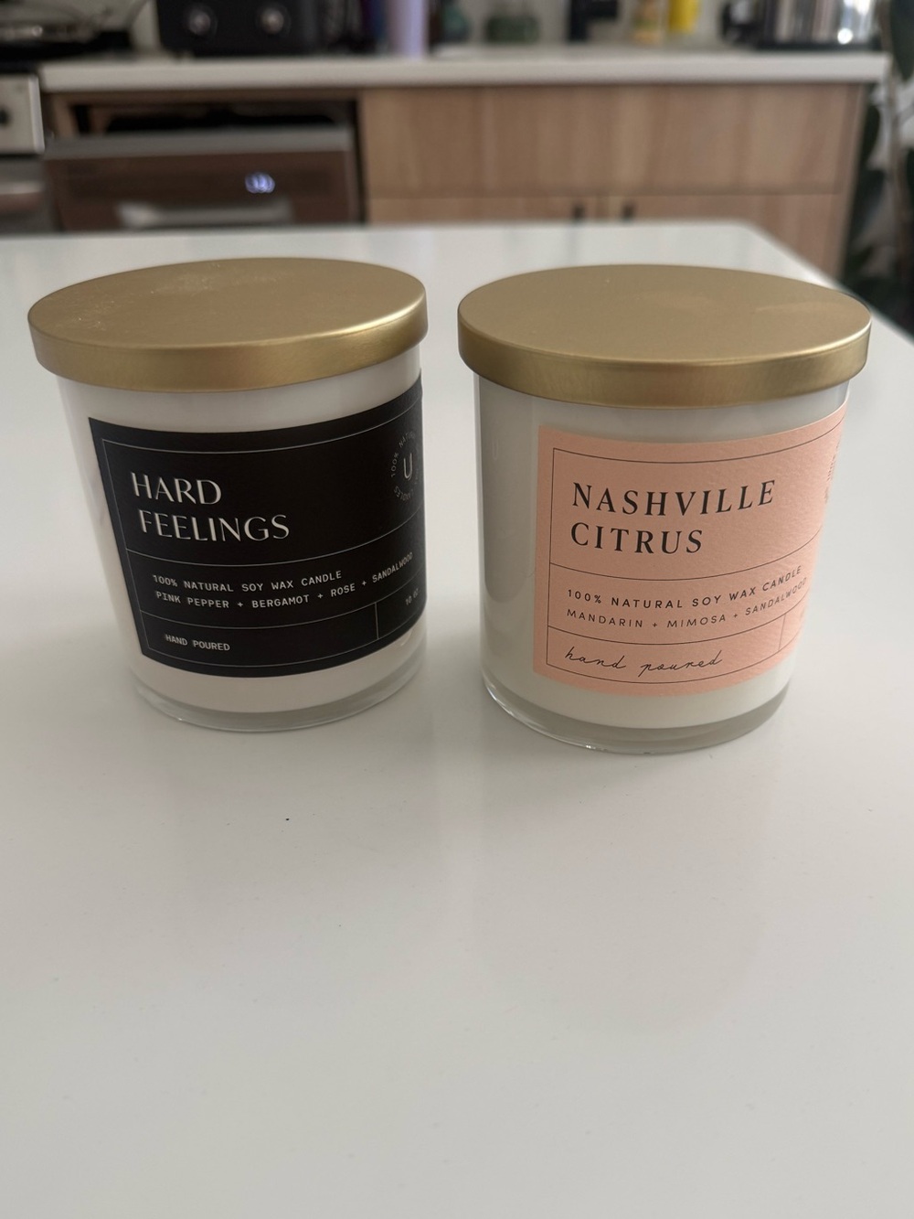Uncommon James Hard Feelings & Nashville Citrus Soy Wax Candle Duo